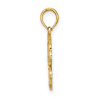 14K Polished OUTER BANKS Crab Charm