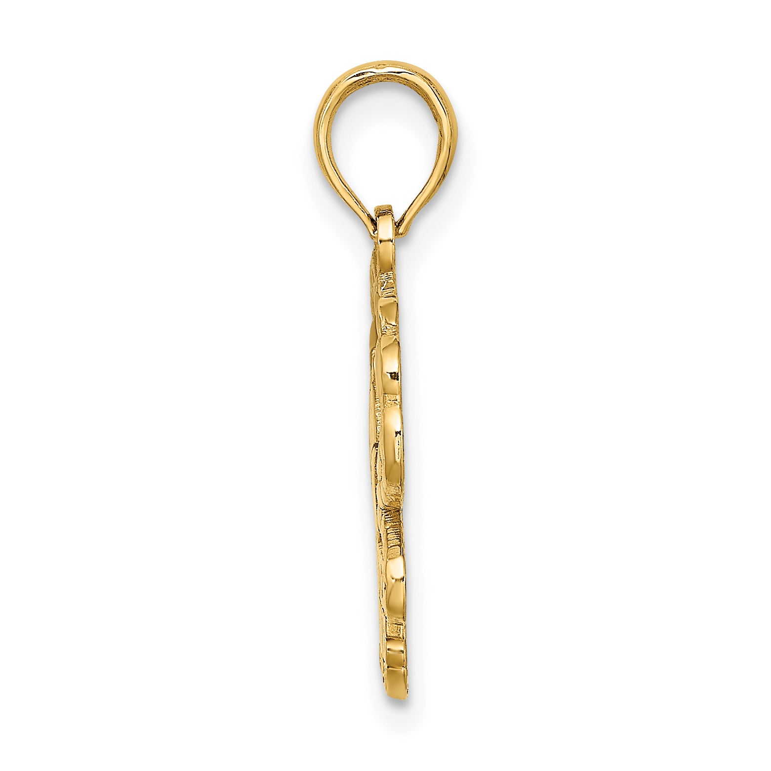 14K Polished OUTER BANKS Crab Charm