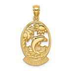 14K TURKS AND CAICOS w/Dolphin Sunset Scene Charm