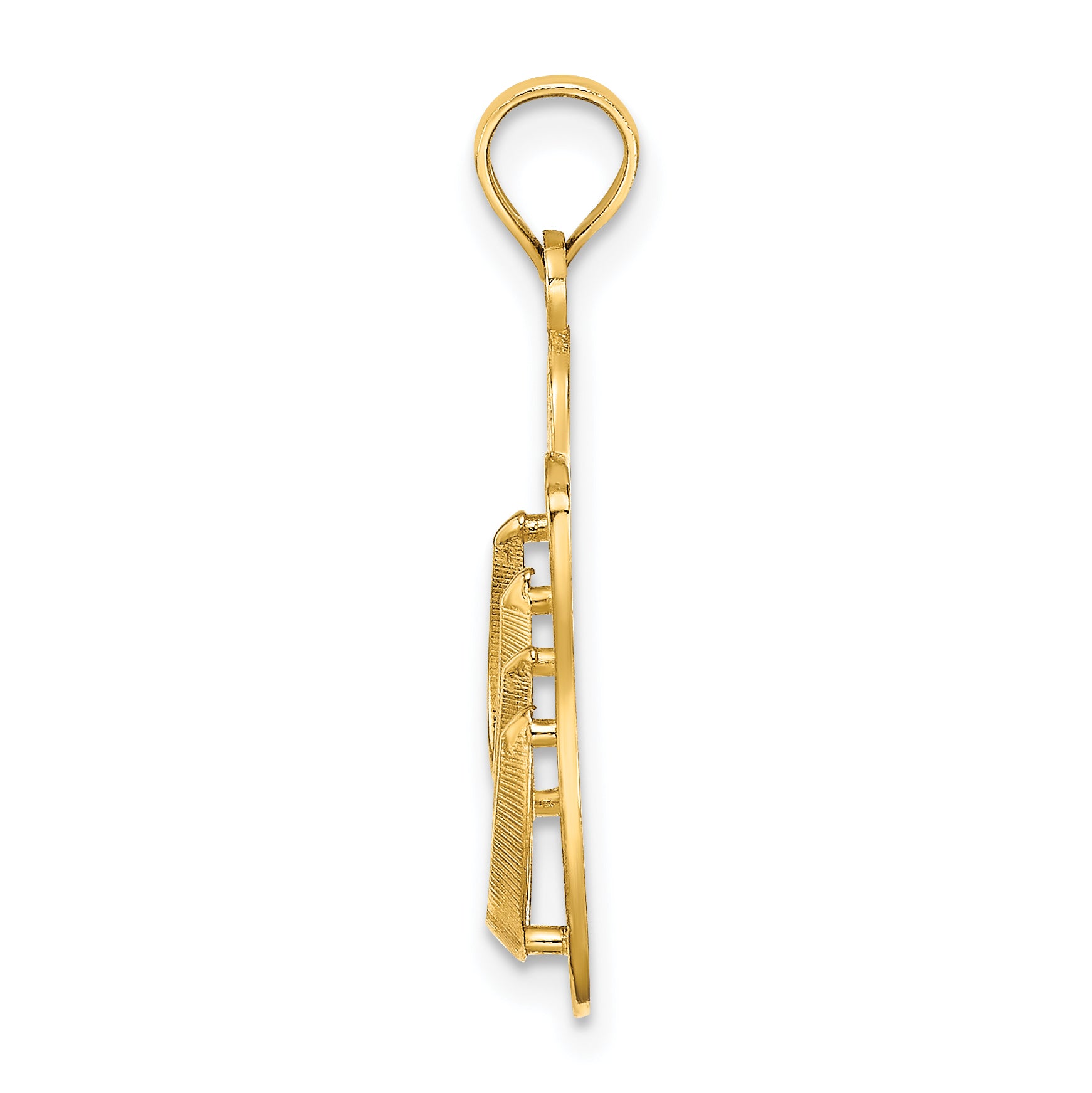 14K  3D Large KEY WEST Double Flip Flop Charm