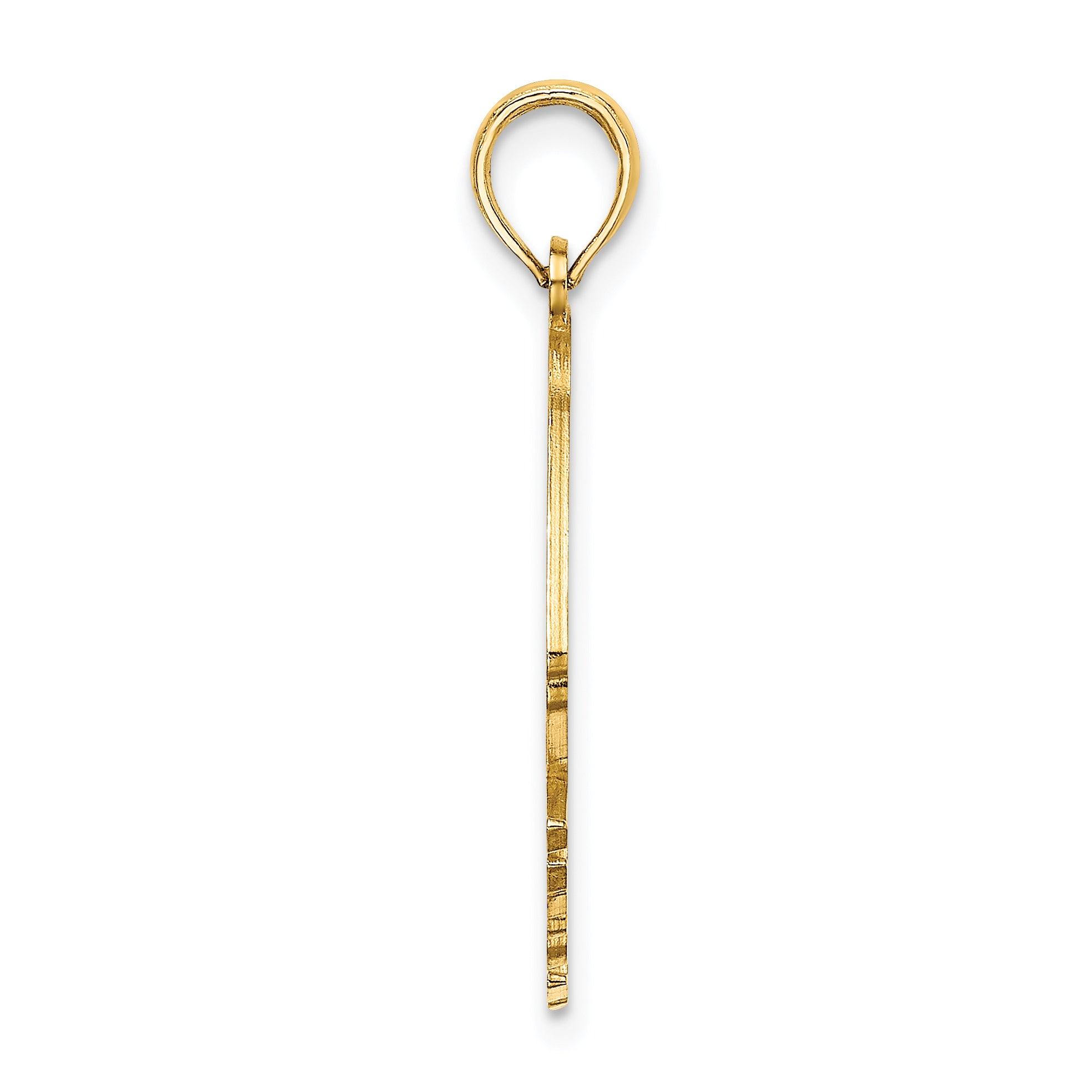 14K Polished Cut-Out ARUBA Under Angelfish Charm Secondary image