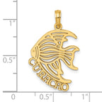 14K Polished CURACAO Under Angelfish Charm