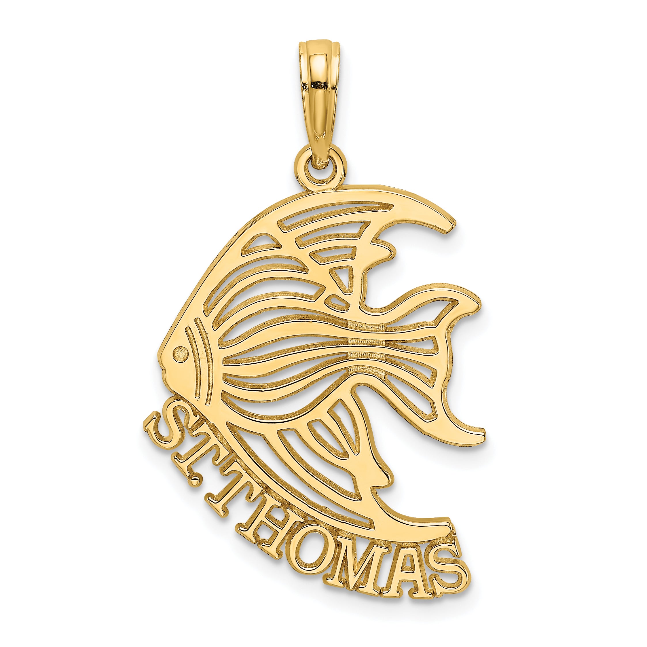 14K Polished ST. THOMAS Angelfish Charm Main image