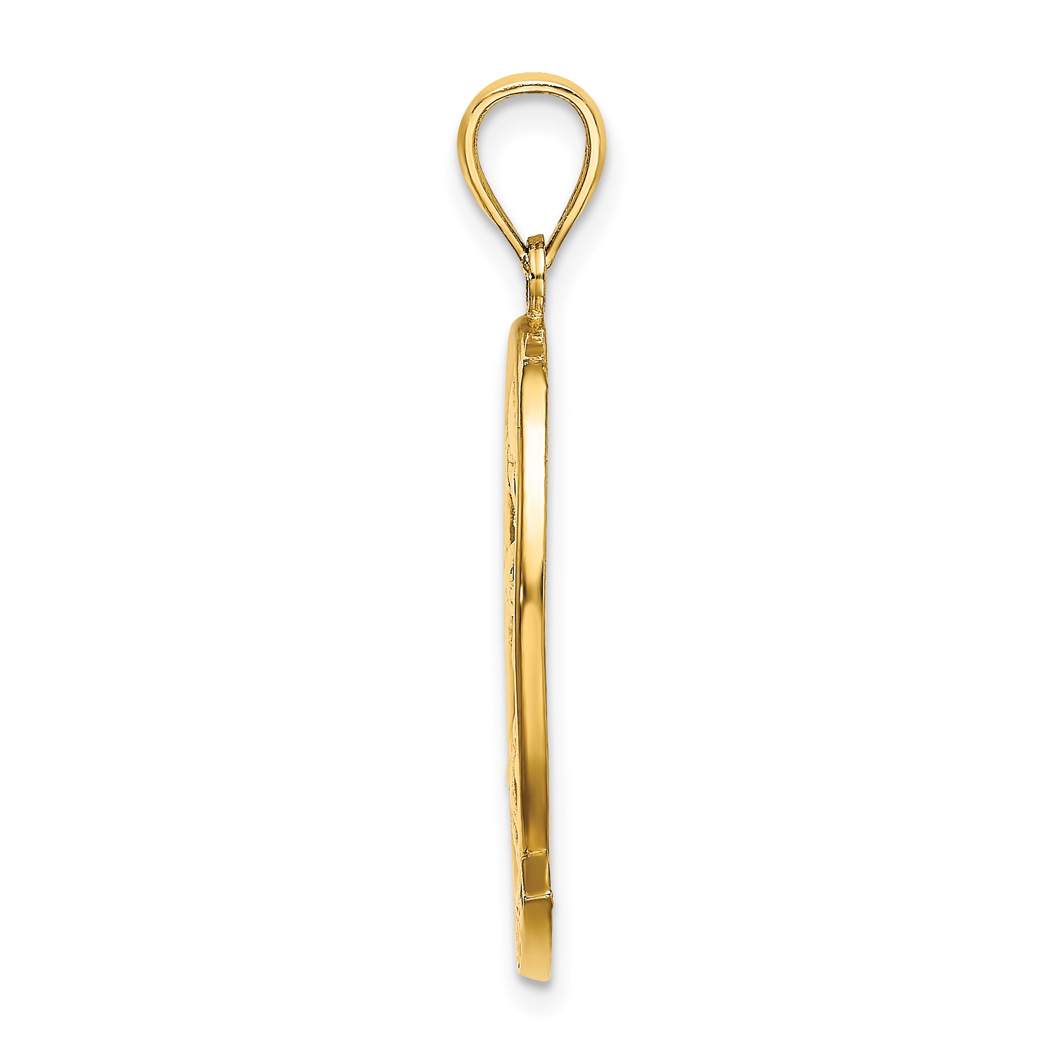 14K ARUBA W/ Dolphin Sunset In Frame Charm Secondary image