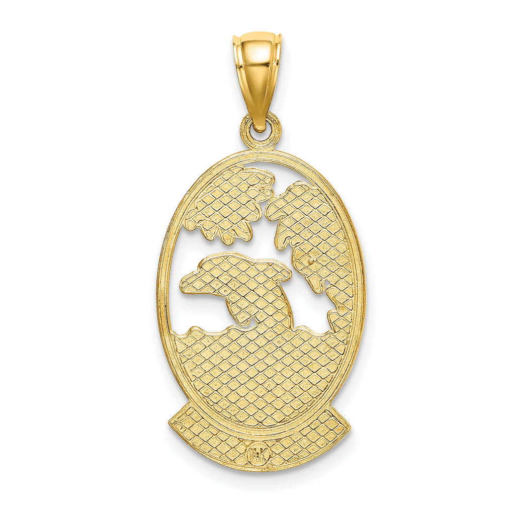 14K CURACAO w/ Dolphin Sunset Charm