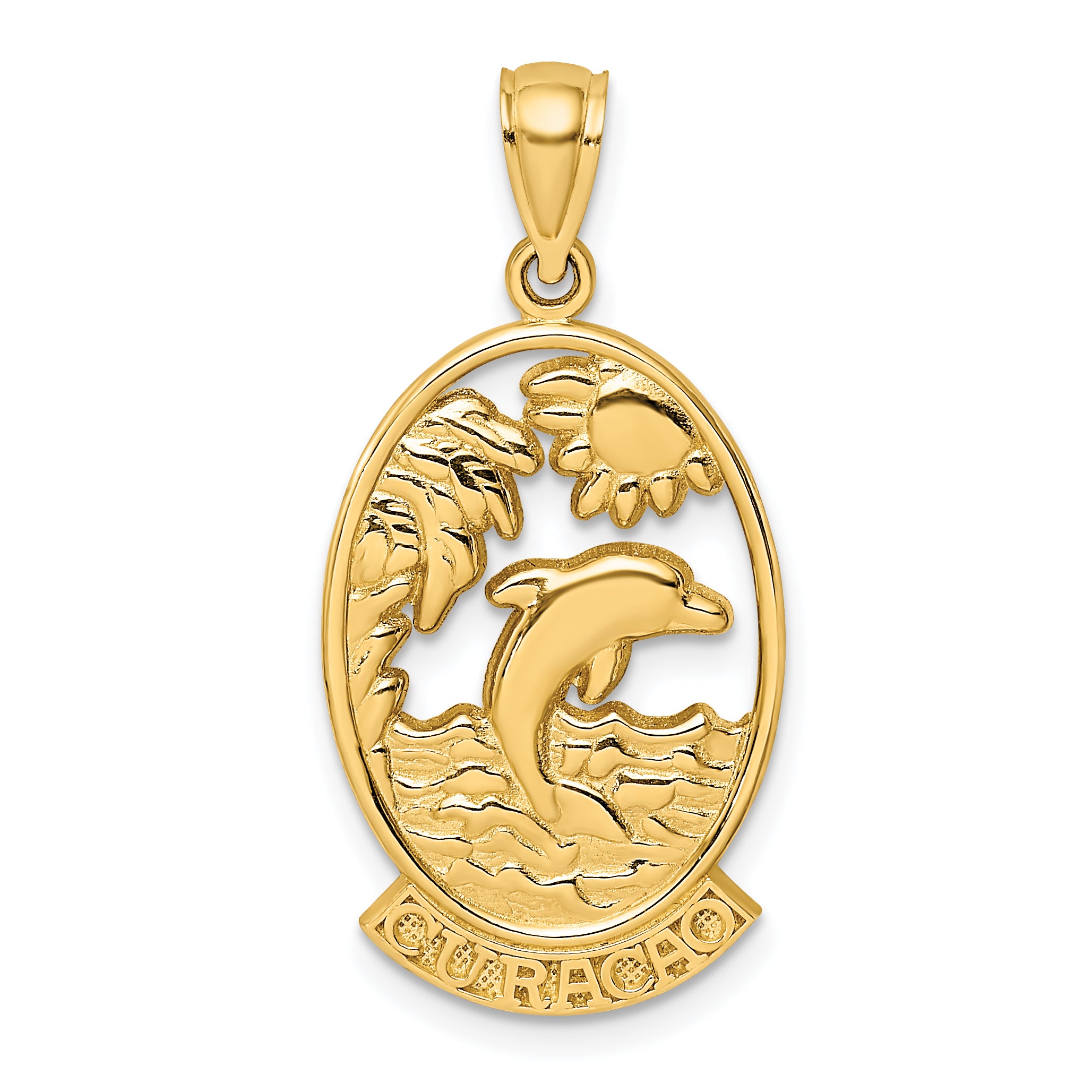 14K CURACAO w/ Dolphin Sunset Charm Main image