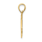 14K Polished BARBADOS Cruise Ship Charm