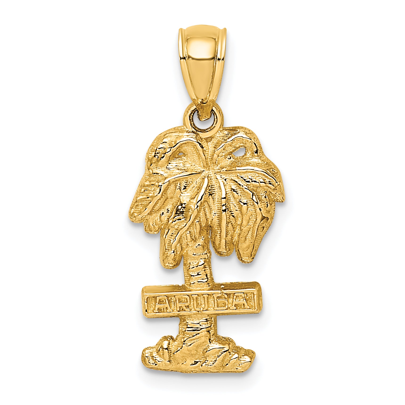 14K ARUBA On Palm Tree Pendant Main image