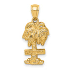 14K ARUBA On Palm Tree Pendant
