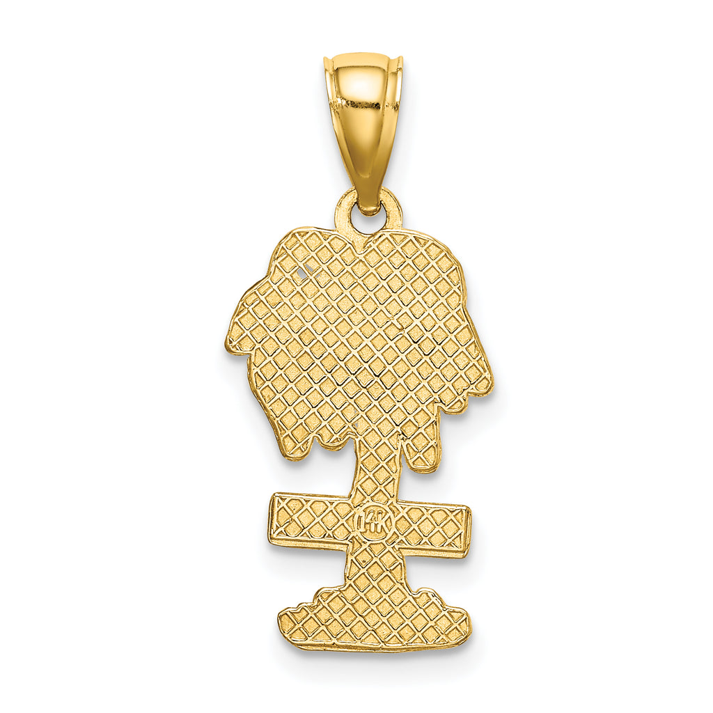 14K 2-D CURACAO On Palm Tree Charm