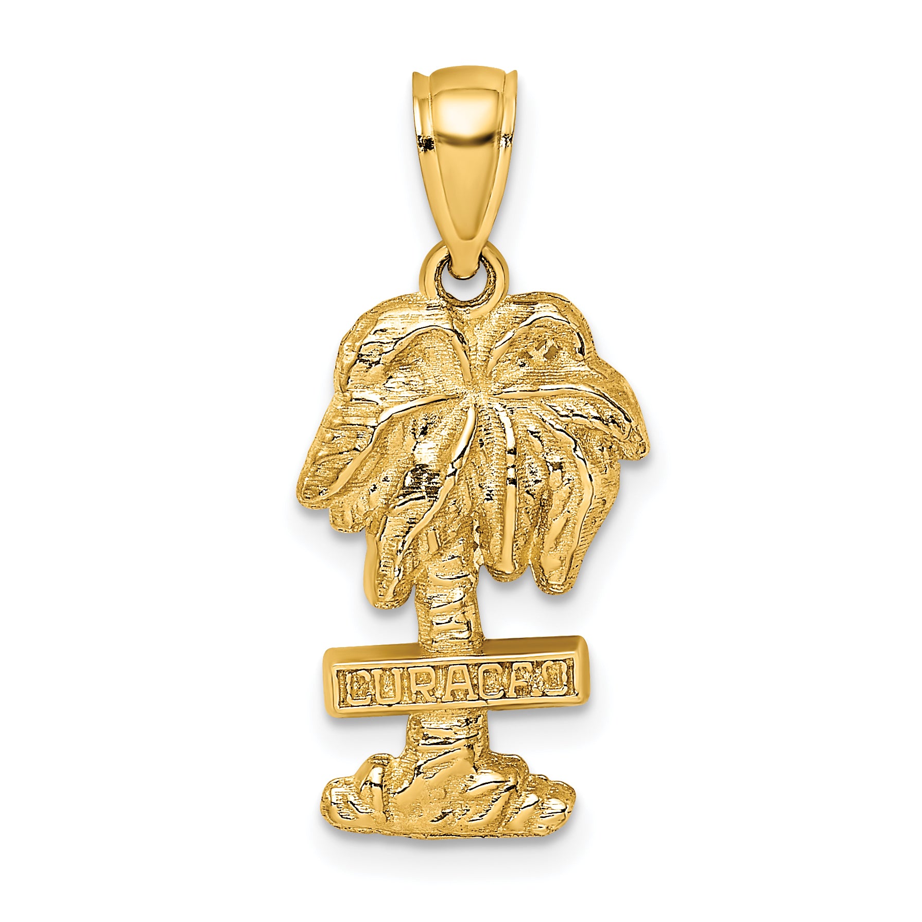14K 2-D CURACAO On Palm Tree Charm Main image