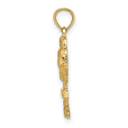 14K 2-D ST. MARTIN On Palm Tree Charm