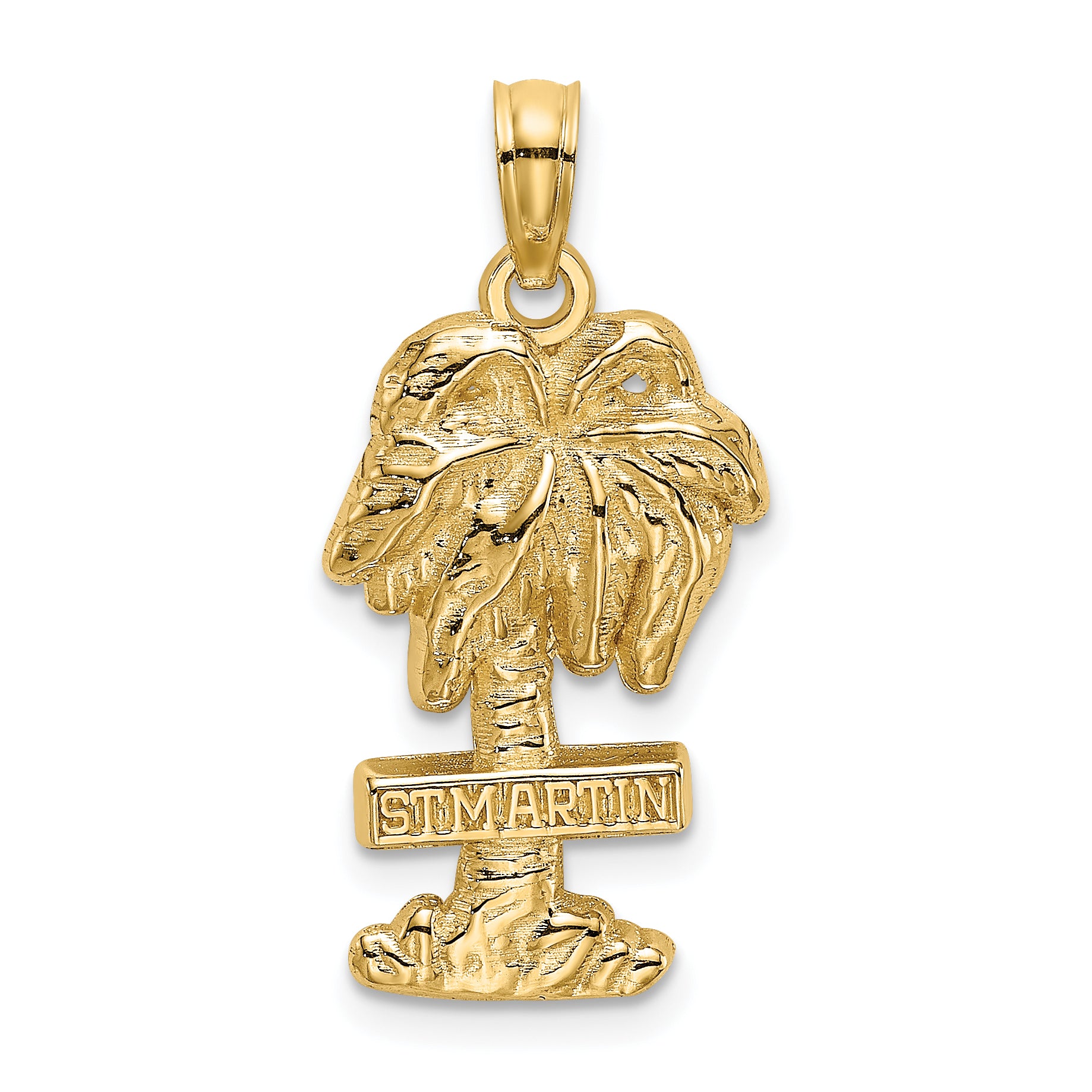 14K 2-D ST. MARTIN On Palm Tree Charm Main image