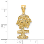 14K ST. THOMAS Palm Tree Charm