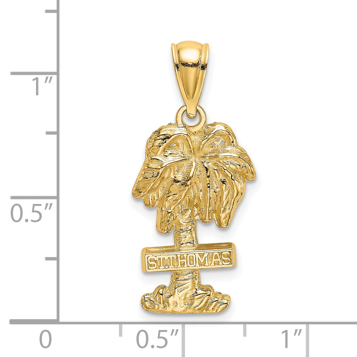 14K ST. THOMAS Palm Tree Charm