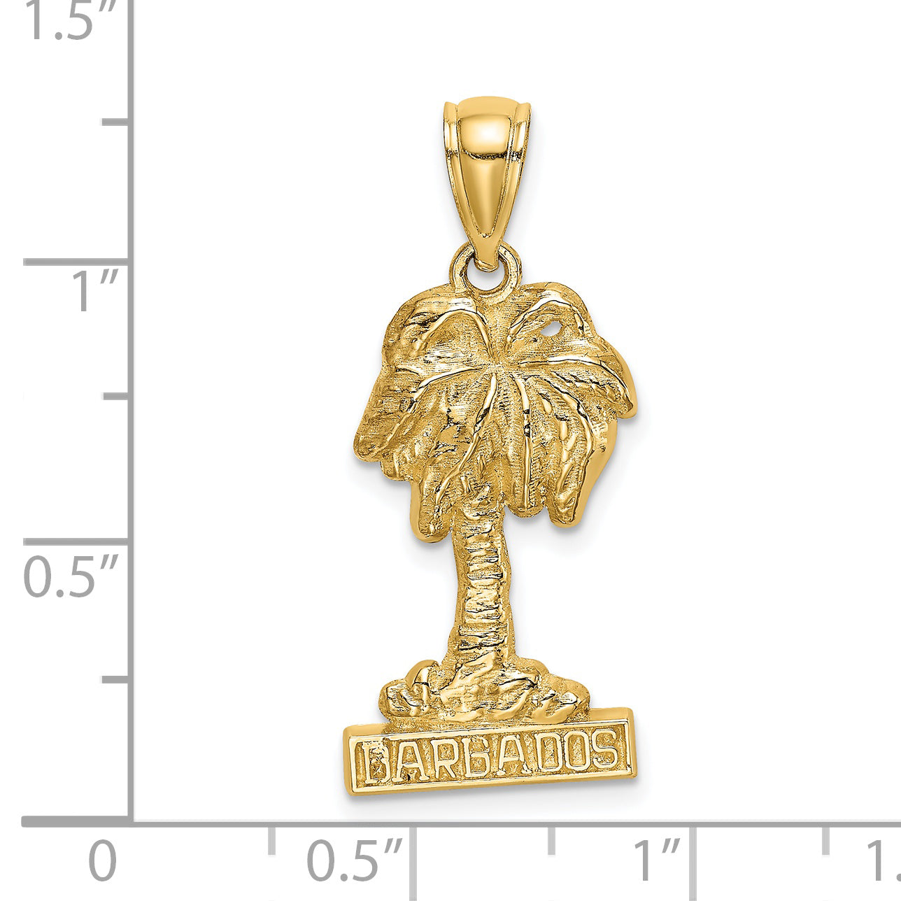 14K BARBADOS Palm Tree Charm