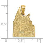 14K CURACAO w/ Sailboat and Seagull Charm