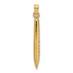 14K 3-D Polished Cruise Ship Charm