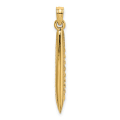 14K 3-D Polished Cruise Ship Charm