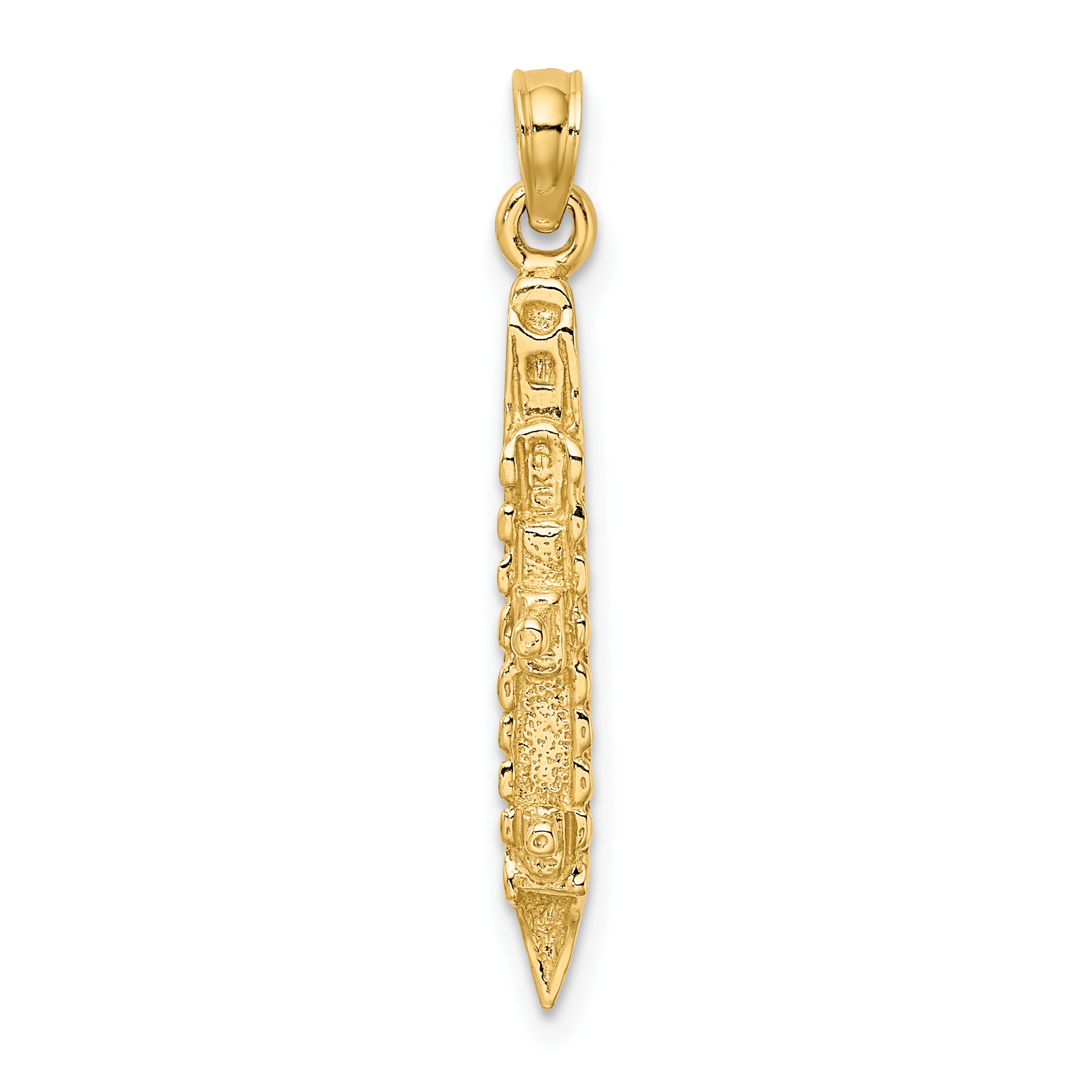14K 3-D Polished Cruise Ship Charm