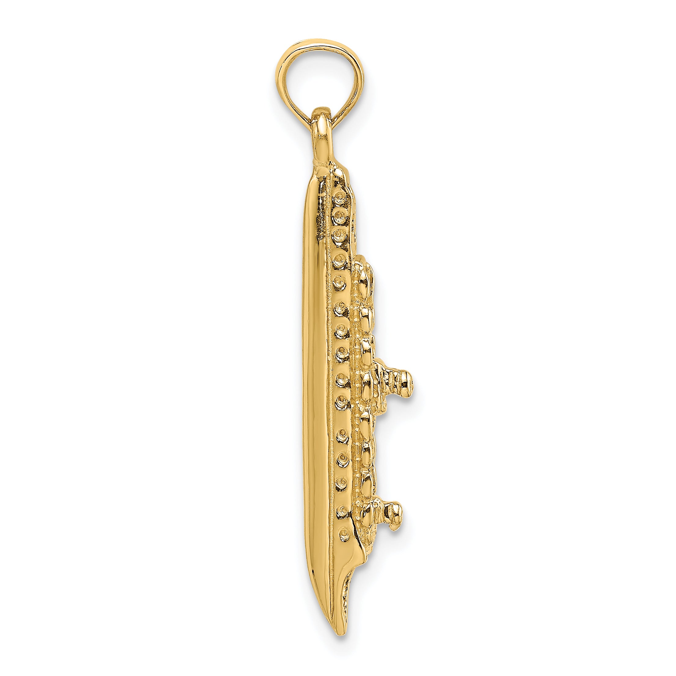 14K 3-D Polished Cruise Ship Charm Main image