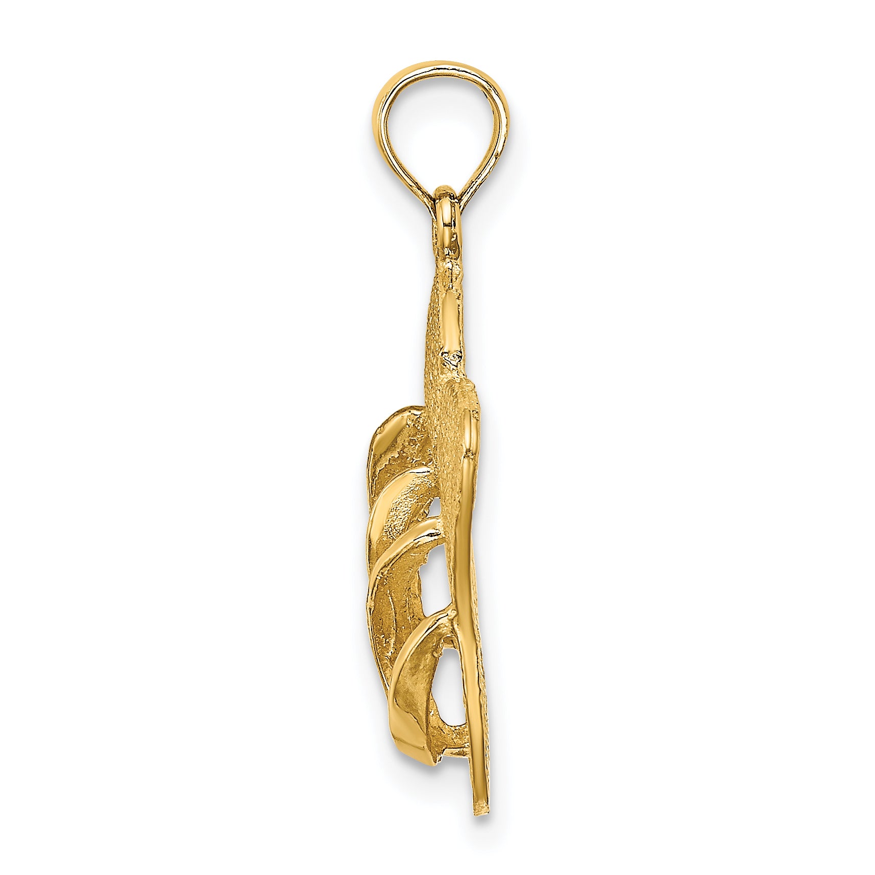 14K 3D SANIBEL ISLAND w/ Large Double Flip-Flop Charm Secondary image
