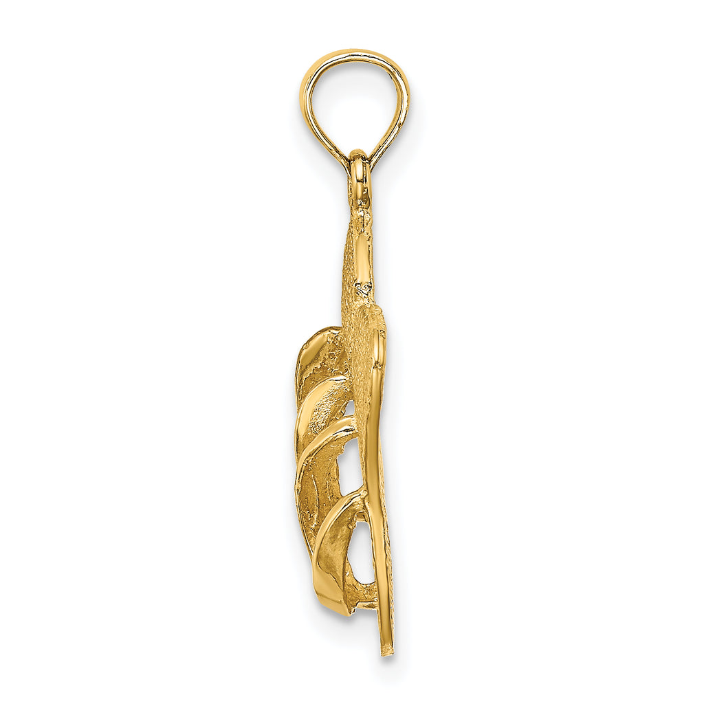 14K 3D SANIBEL ISLAND w/ Large Double Flip-Flop Charm