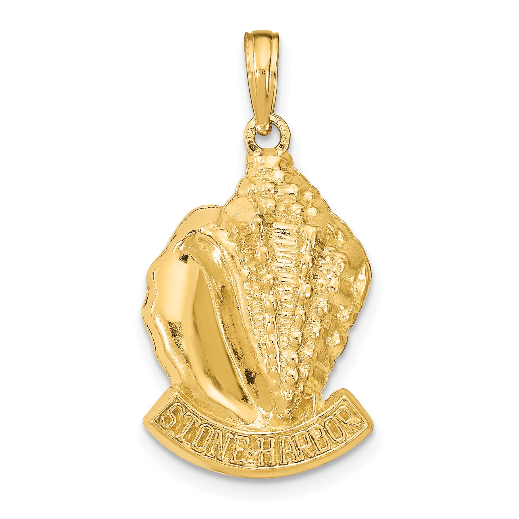 14k STONE HARBOR, NJ Conch Shell Pendant Main image