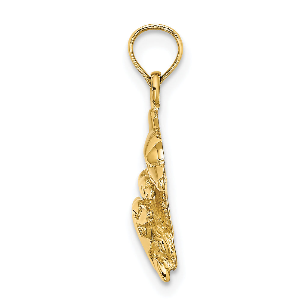 14K Dolphin w/ 2 Baby Dolphins Charm