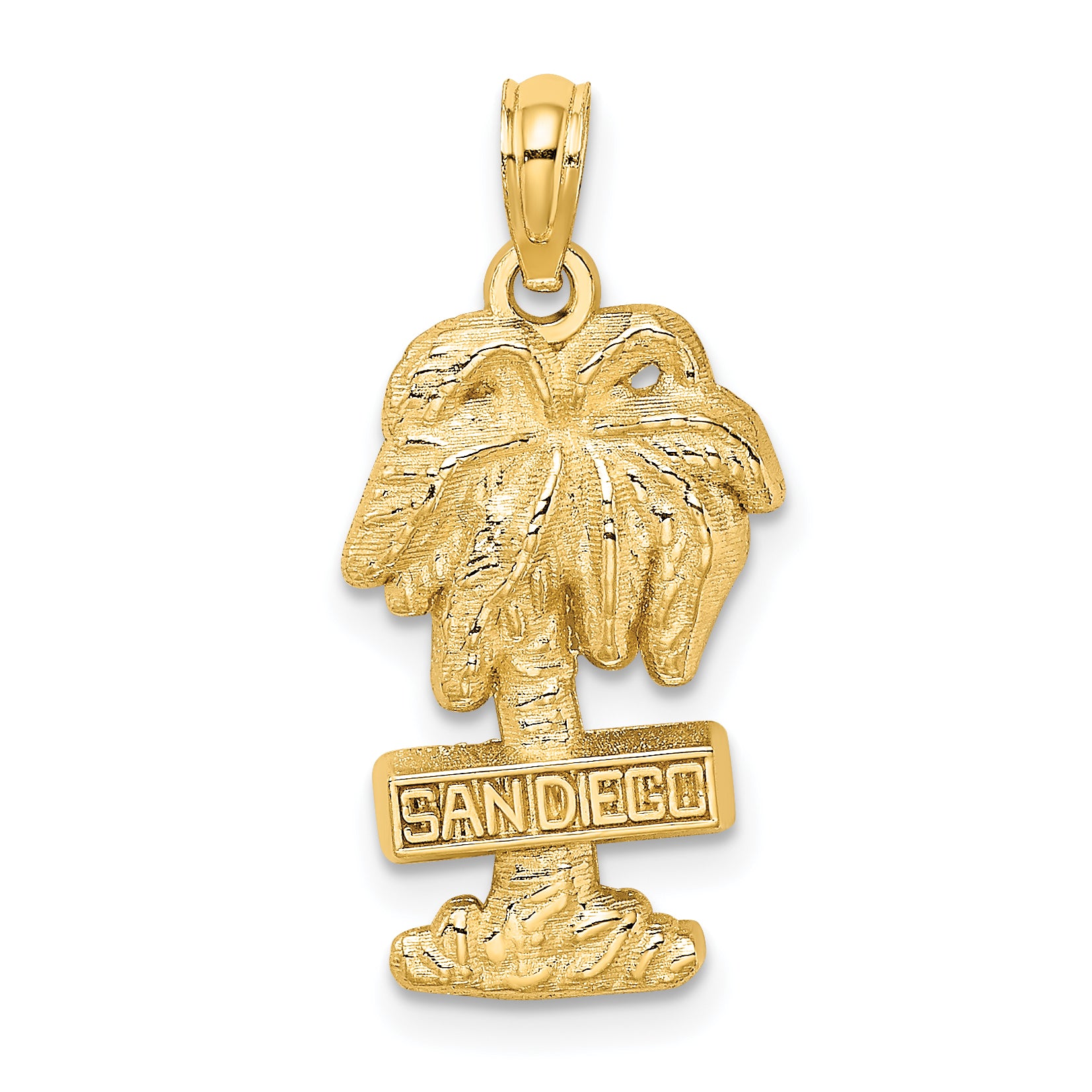 14K SAN DIEGO Palm Tree Charm Main image