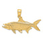 14K 3-D Textured Oxeye Tarpon Fish Charm