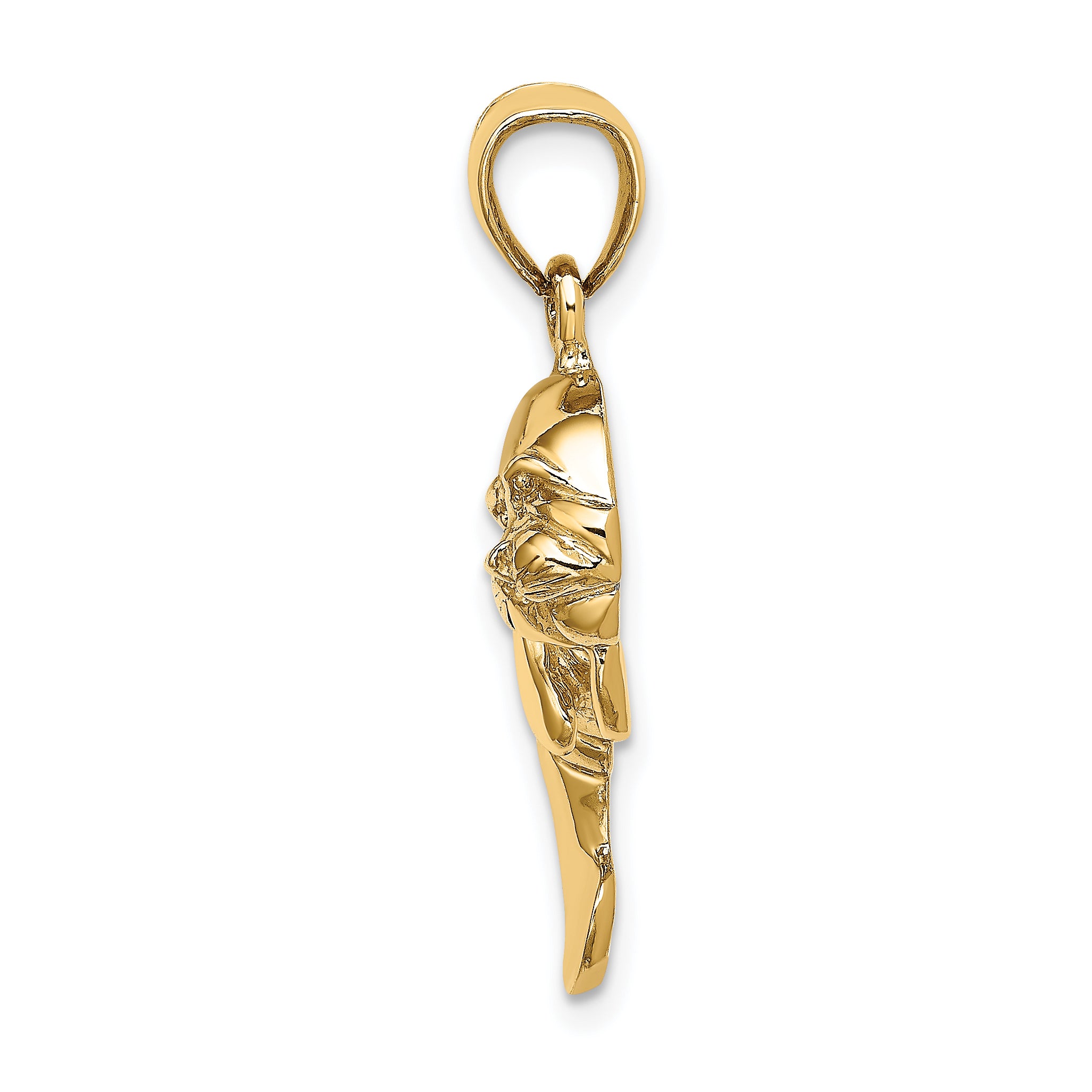 14K 2-D Polished Manatee Charm Secondary image