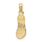 14K Textured Straps Single Flip-Flop Charm