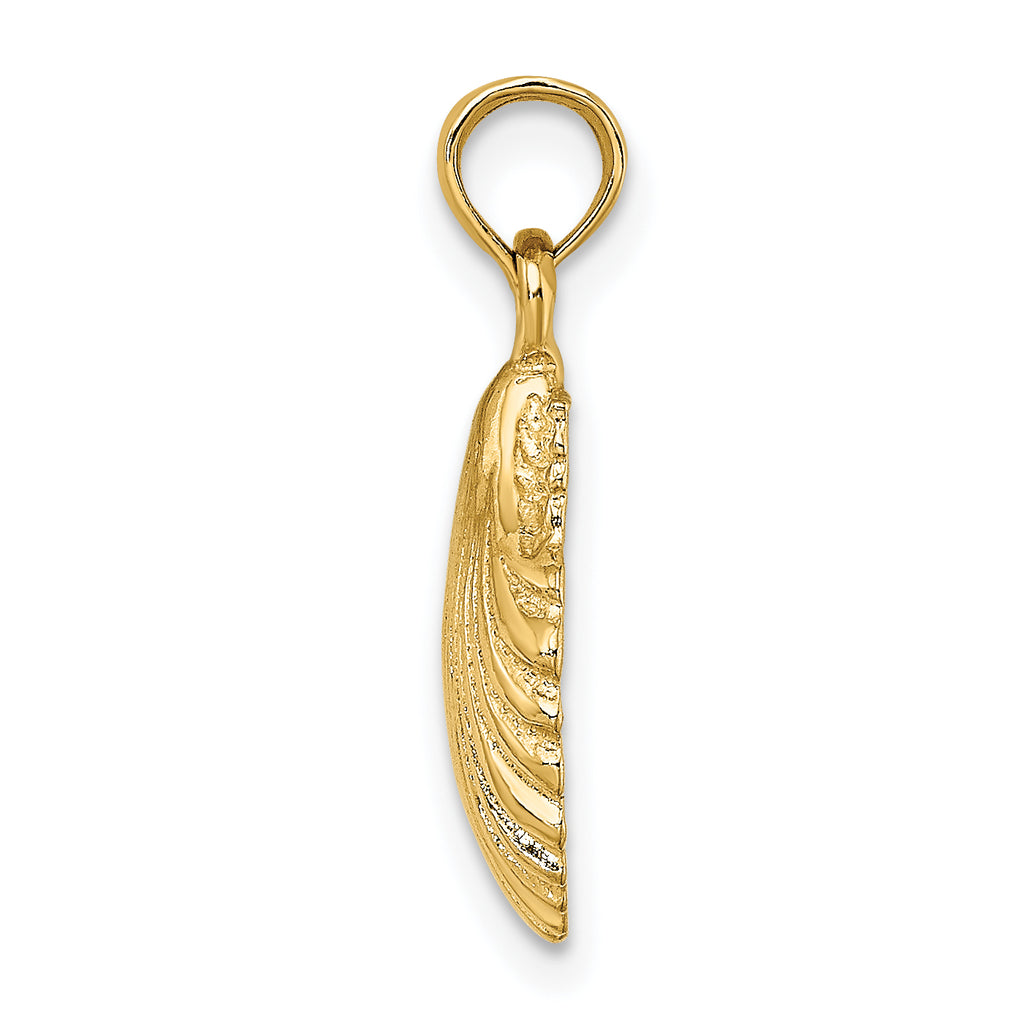 14K Polished Scallop Shell Charm