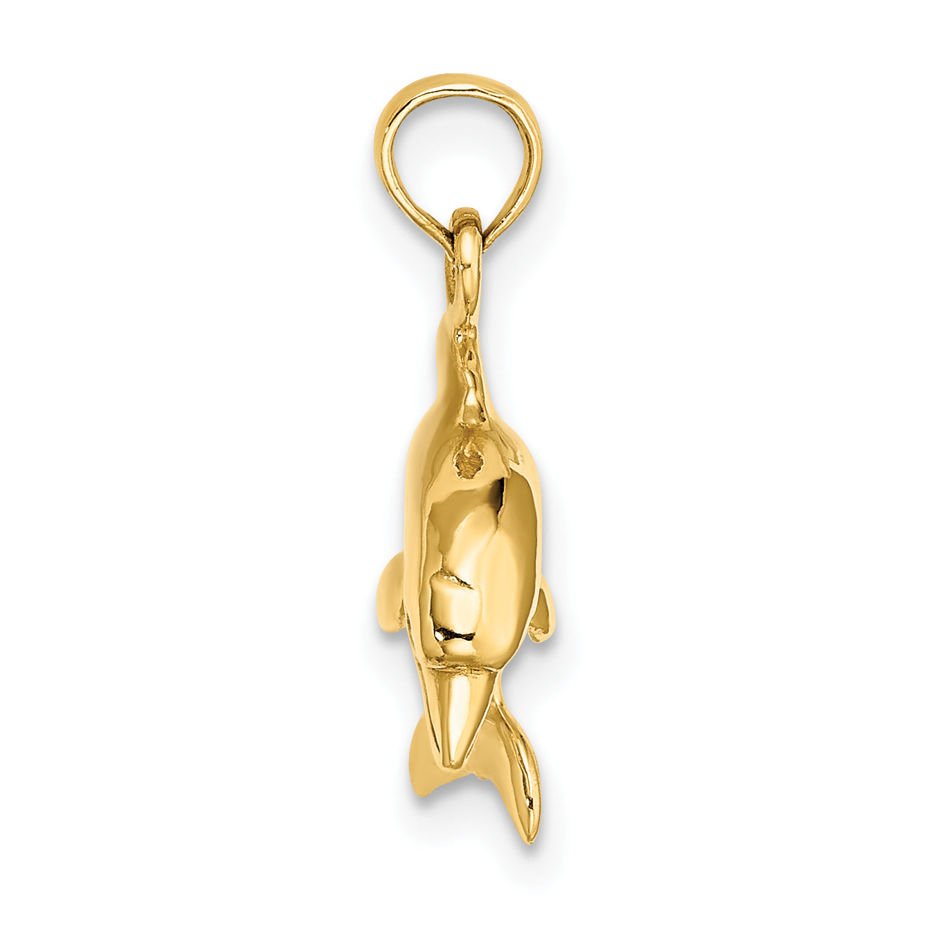 14K 3-D Dolphin Jumping Charm