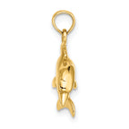 14K 3-D Dolphin Jumping Charm