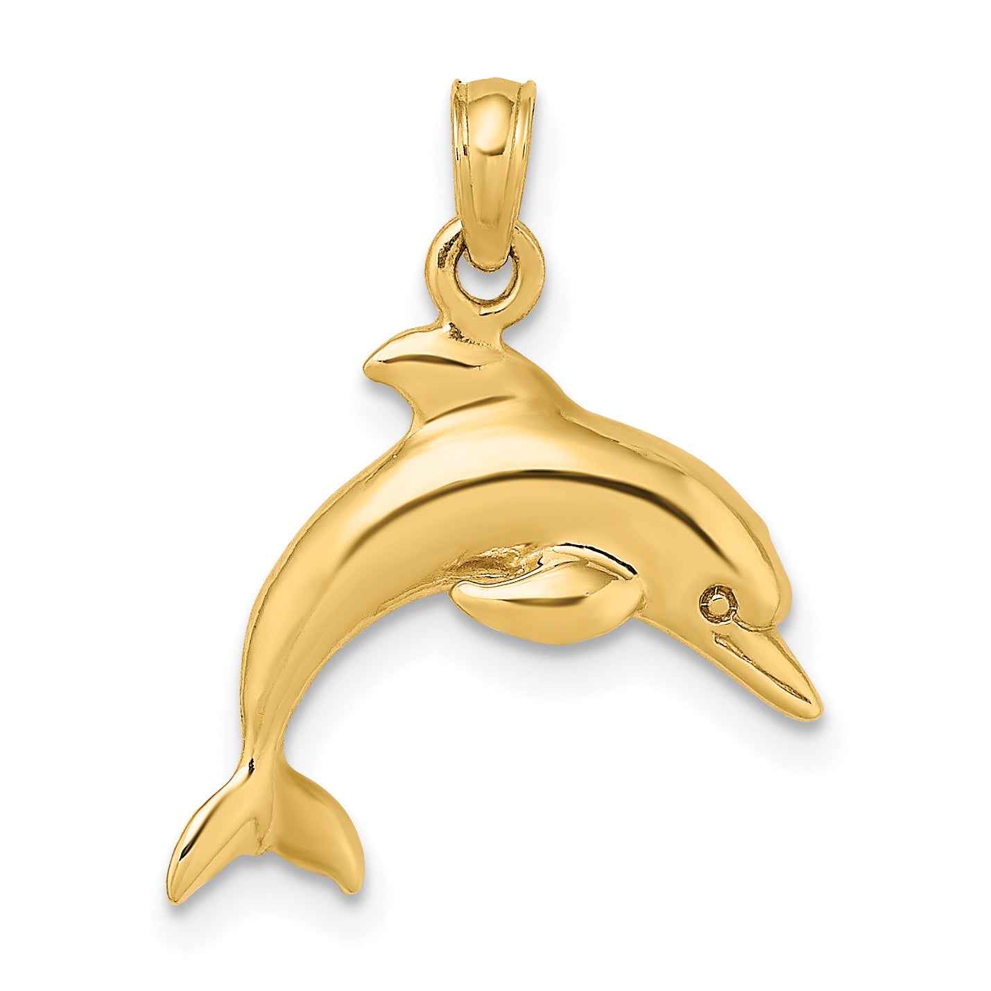 14K 3-D Dolphin Jumping Charm Main image