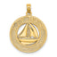 14K KEY WEST Sailboat Circle Charm