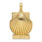 14K OCEAN CITY Scallop Shell Charm