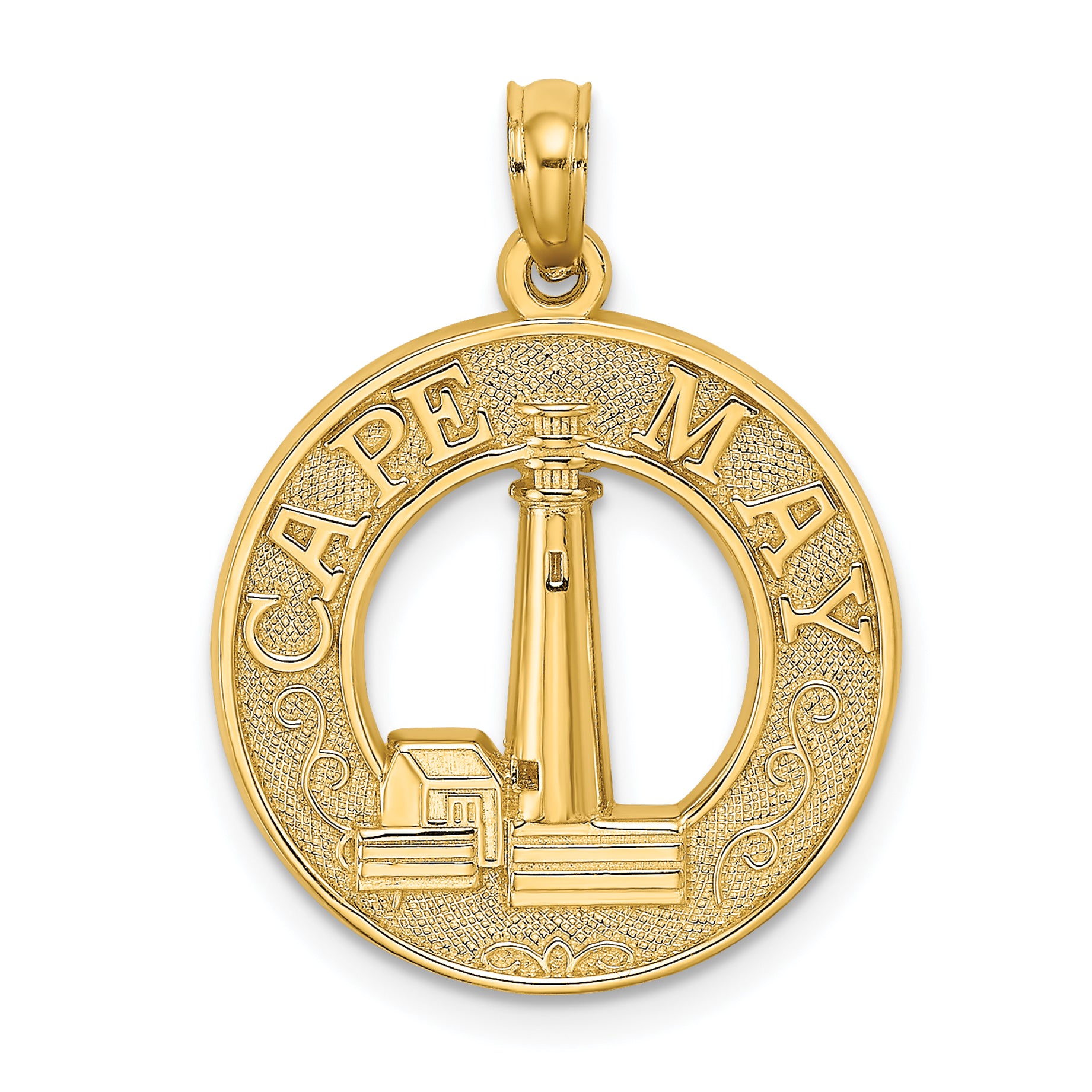 14K CAPE MAY w/ Lighthouse Charm Main image
