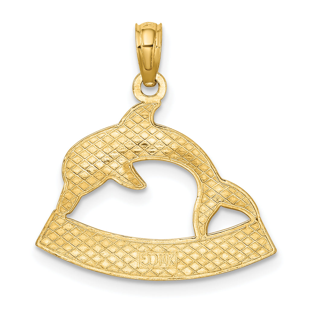 14K OCEAN CITY Dolphin Charm