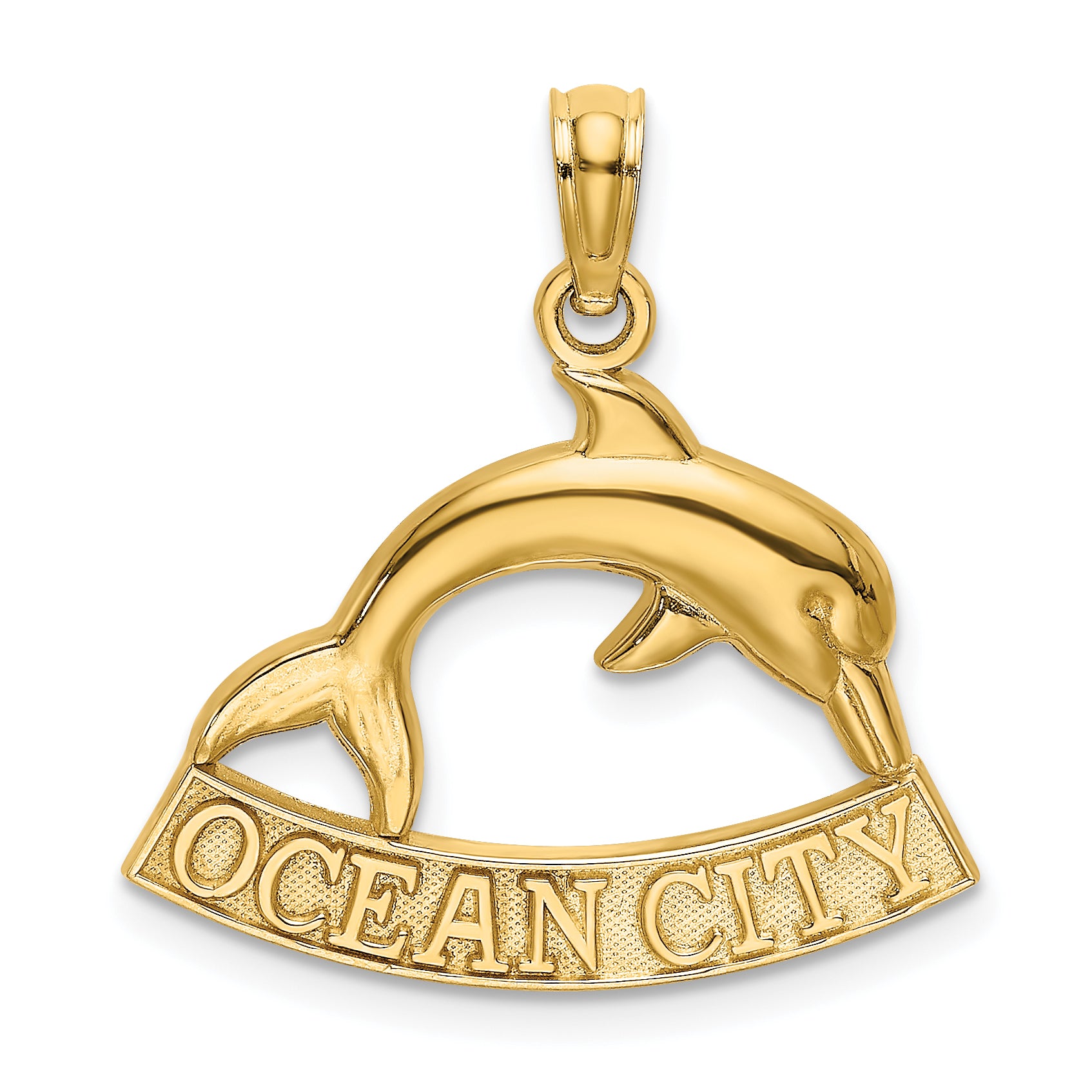 14K OCEAN CITY Dolphin Charm Main image