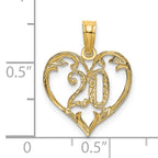 14K 20 In Heart Charm