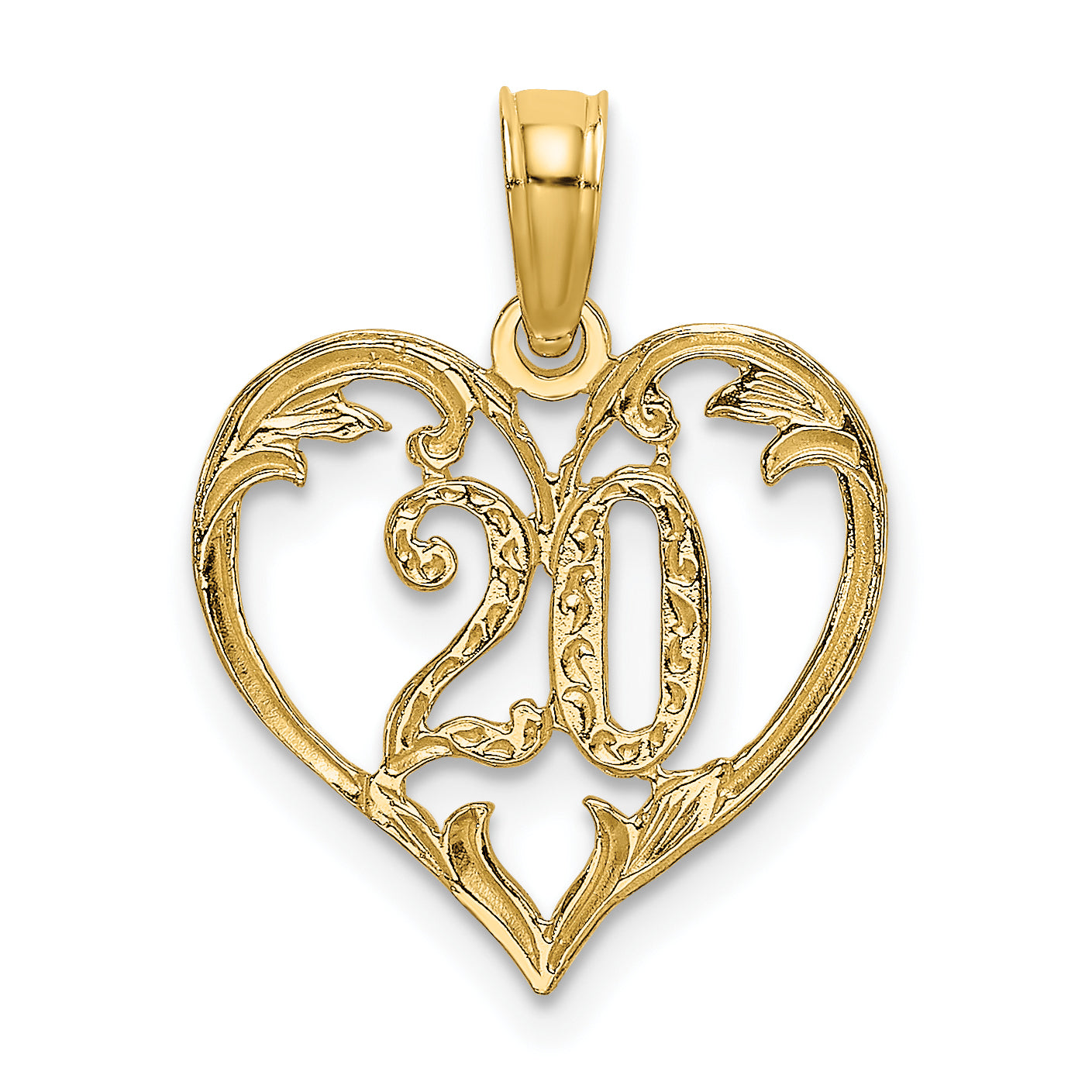 14K 20 In Heart Charm Main image