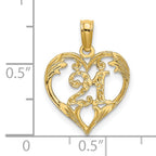 14K 21 In Heart Charm