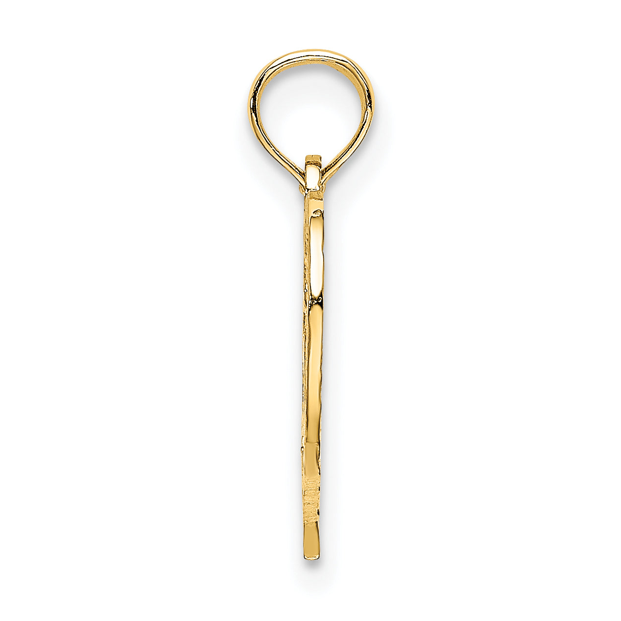 14K 25 In Heart Charm
