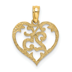 14K 25 In Heart Charm