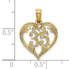 14K 35  In Heart Charm
