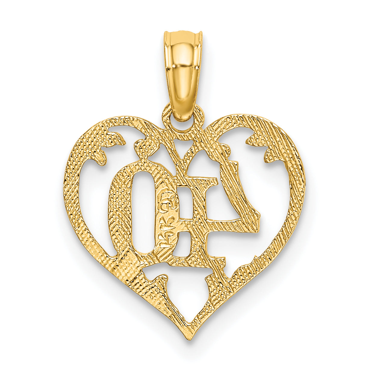 14K 40 In Heart Charm