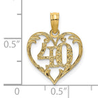 14K 40 In Heart Charm